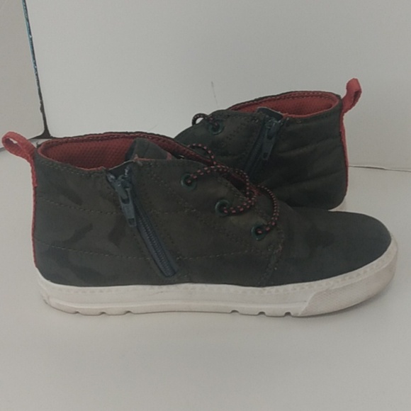 SKECHERS Boys Size 12 Gray Camouflage Print With Orange - Picture 6 of 10